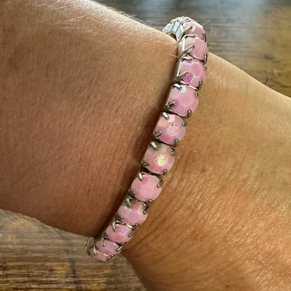 Pink Rhinestone Bracelet - Picture 2 of 3